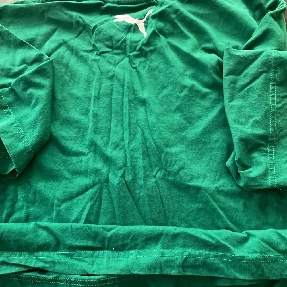 Green puma soccer shirt